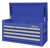 32H877 Top Chest, 26 x 12-5/8 x 14-1/8 In, Blue