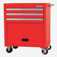 32H882 Rolling Cabinet, 26.6 x18.06 x27.6 In, Red