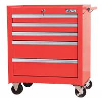 32H883 Rolling Cabinet, 26.6 x18.06 x27.6 In, Red
