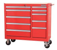 32H884 Rolling Cabinet, 41.01 x18.07x33.8 In, Red