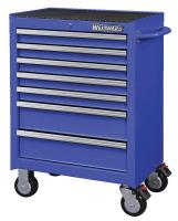 32H890 Rolling Cabinet, 26 x18 x39-7/16 In, Blue