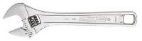 32H932 Adjustable Wrench, 4-1/2 in., Chrome, Plain