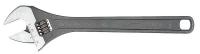 32H942 Adjustable Wrench, 15 in., Black, Plain