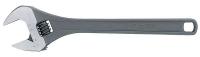 32H943 Adjustable Wrench, 18 in., Black, Plain