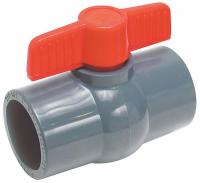 32H952 PVC Ball Valve, Inline, Socket, 1-1/2 In