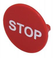 32J081 Legend Insert, Stop, Round Button