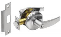 32J197 Door Lever Lockset, Curved, Entry