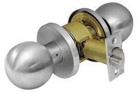 32J296 Door Knob Lockset, Round, Storeroom