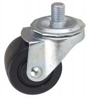 32J896 Swivel Stem Caster, 3 In, 350 lb, Polyolfn
