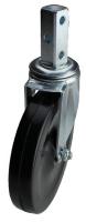 32J904 Swivel Stem Caster, 4 In, 140 lb, Rubber