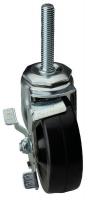 32J928 Swivel Stem Caster w/Brake, 5 In, 200 lb