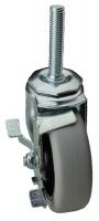 32J982 Swivel Stem Caster w/Brake, 4 In, 275 lb
