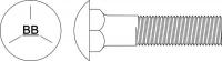 33F290 Carriage Bolt, 1/4-20 x 4-1/2 In L, PK75