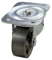 33H732 Swivel Plate Caster, 200 lb, 2-1/2 In Dia
