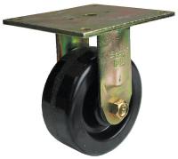 33H852 Rigid Plate Caster, 1200 lb, 8 In Dia
