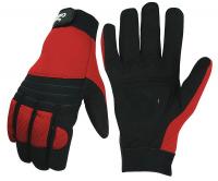 33J470 Anti-Vibration Gloves, Rd, Blk, S, PR