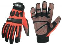 33J501 Mechanics Gloves, Hi-Vis, Orange, S