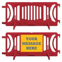 33K167 Crowd Control Barricade, L96xW24xH42, Red