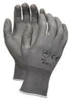 33M005 Coated Gloves, XS, Gray, Polyurethane, PR