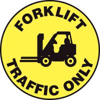 33M057 Floor Sign, Forklift, 17 In. Dia.