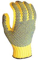 33M206 Glove, Hvy Weight, Size XL, Ylw/Blue Dot, PR