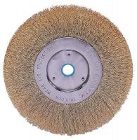33M605 Crimped Wire Wheel, 6  D, 5/8-1/2 AH, Brass