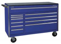 33M656 Rolling Cabinet, 53 x 24 x 43-1/2 In, Blue