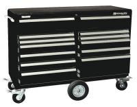 33M660 Rolling Cabinet, 57-1/4 x20x43-1/2 In, Blk