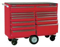 33M662 Rolling Cabinet, 57.25 x20 x43.5, Burgundy