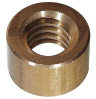 33P159 Round Nut, 360 Brass, 7/8-6, PK5