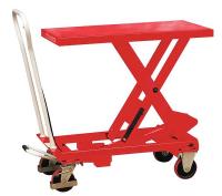 33W288 Scissor Lift Cart, 550 lb., Steel, Fixed