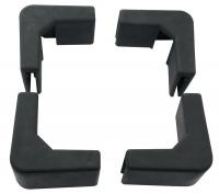 33W342 Corner Bumpers, Rubber, Black, PK4