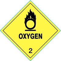 33W831 Label, Oxygen, 4 In x 4 In, 250 Labels