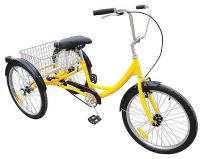 33X825 Industrial Tricycle, 24 In, Rear Basket