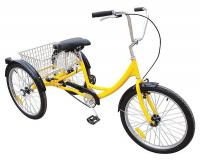 33X832 Industrial Tricycle, 24 In, Rear Basket