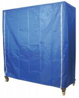 33Y368 Cart Cover, 48x24x62, Blue, Nylon, Zipper