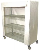 33Y376 Cart Cover, 48x24x62, White, Vinyl