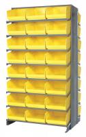 33Z257 Pick Rack, 24Dx36Wx60H, 48 Bins, Yellow