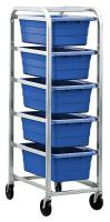 33Z270 Cross Stack Tub Rack w/5 Tubs, Blue