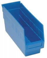 33Z285 Shelf Bin, 11-5/8x4-1/8x8, Blue