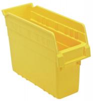 33Z287 Shelf Bin, 11-5/8x4-1/8x8, Yellow