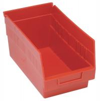 33Z289 Shelf Bin, 11-5/8x6-5/8x8, Red