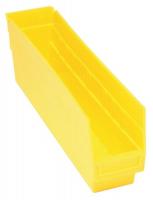 33Z293 Shelf Bin, 17-7/8x4-1/8x8, Yellow