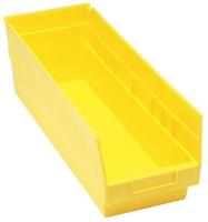 33Z296 Shelf Bin, 17-7/8x6-5/8x8, Yellow