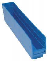 33Z297 Shelf Bin, 23-5/8x4-1/8x8, Blue