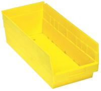 33Z309 Shelf Bin, 17-7/8x8-3/8x8, Yellow