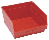 33Z311 Shelf Bin, 11-5/8x11-1/8x8, Red