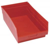 33Z314 Shelf Bin, 17-7/8x11-1/8x8, Red