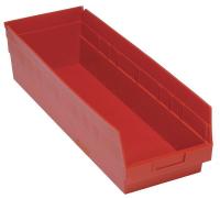 33Z317 Shelf Bin, 23-5/8x8-3/8x8, Red