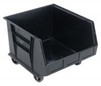 33Z341 Mobile Stack/Hang Bin, 18x16-1/2x11, Black